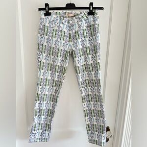 Tory Burch skinny ankle printed jeans